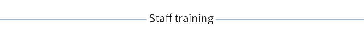 Staff training